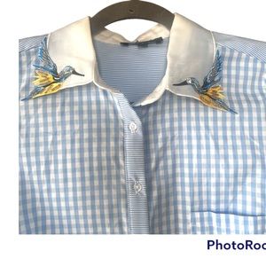 STUDIO F | button up gingham top